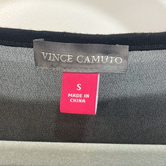 Vince Camuto short sleeve sheer black shirt - Picture 2 of 8